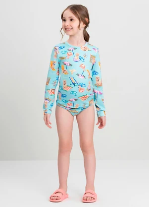 Conjunto Infantil com Blusa e Calcinha Quimby Azul - QUIMBY