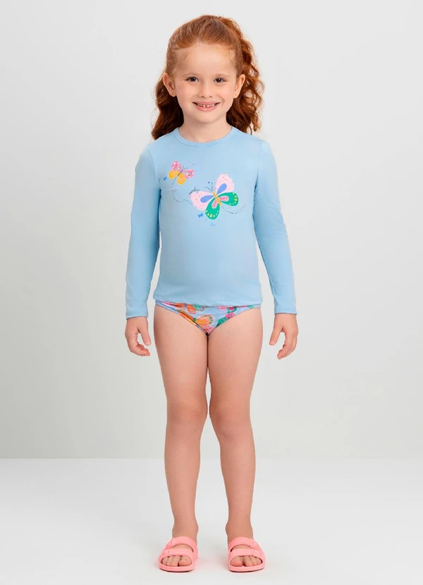 Quimby - Conjunto Infantil com Blusa e Calcinha Quimby Azul