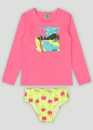 Conjunto Infantil com Blusa e Calcinha Quimby Rosa - QUIMBY