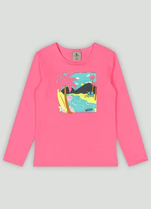 Conjunto Infantil com Blusa e Calcinha Quimby Rosa - QUIMBY