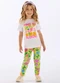 Up Baby - Conjunto Infantil Blusa e Legging Vermelho - variação: Bege