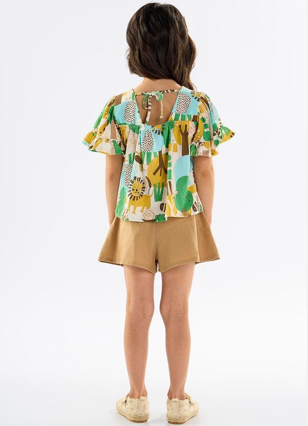 Up Baby - Conjunto Infantil com Blusa e Short Bege 2