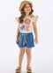 Up Baby - Conjunto Infantil com Blusa e Short Bege - variação: Bege