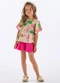Up Baby - Conjunto Infantil com Blusa e Short Bege - variação: Bege