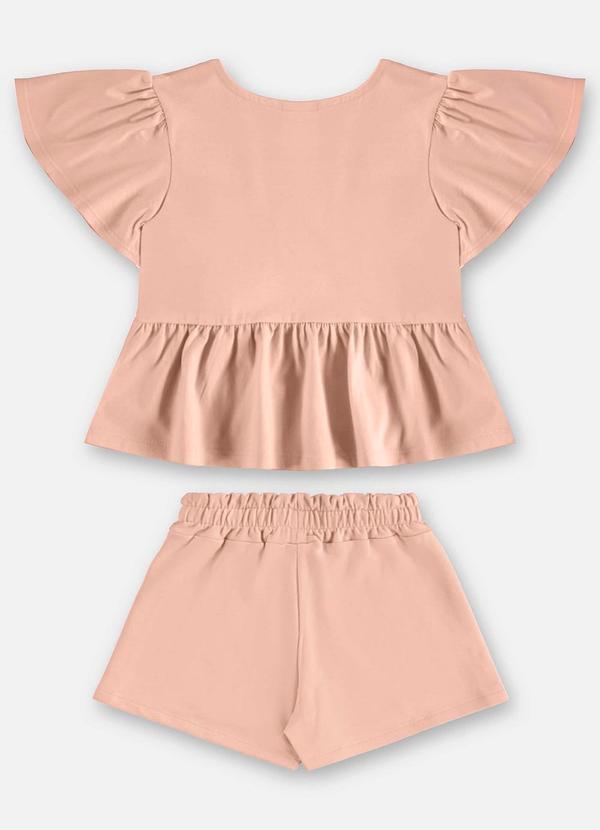 Up Baby - Conjunto Infantil com Blusa e Short Rosa 2