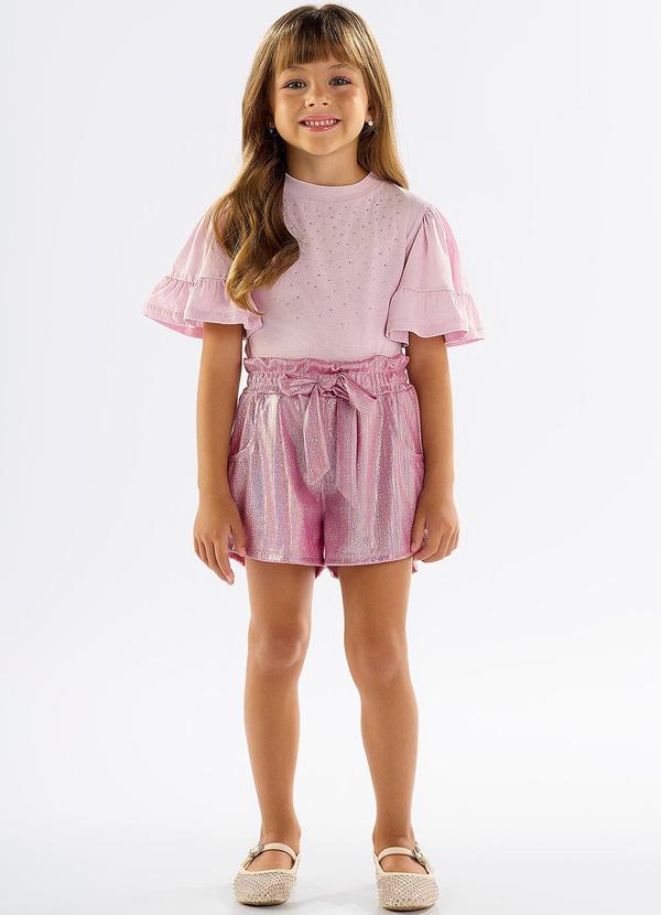 Up Baby - Conjunto Infantil com Blusa e Short Roxo