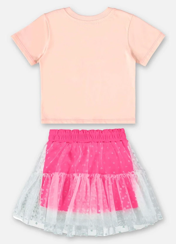 Up Baby - Conjunto Infantil com Blusa e Shorts Rosa 2
