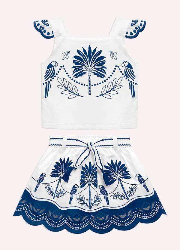 Nanai - Conjunto Infantil com Corte a Laser Branco 3