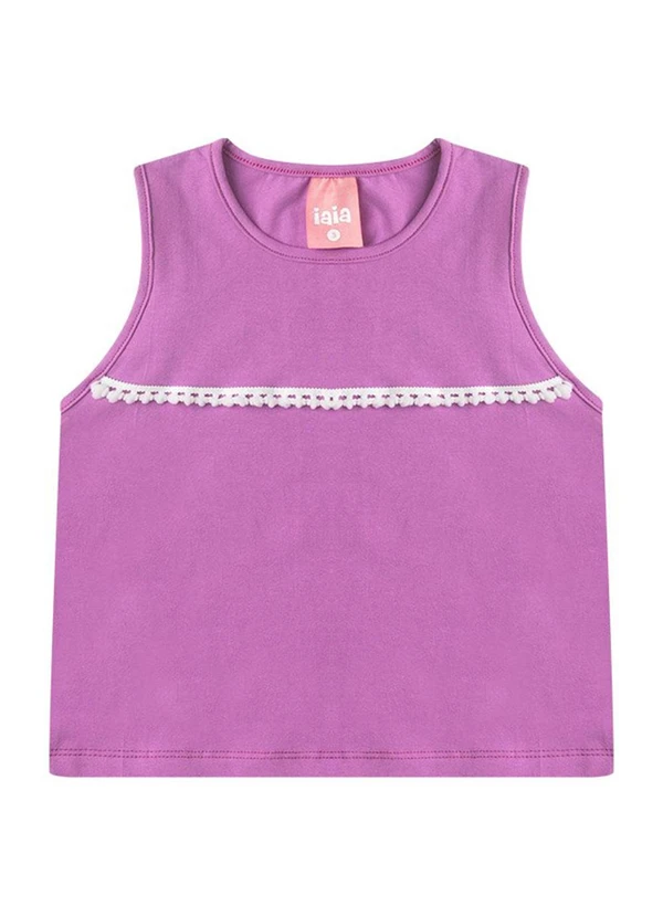 Rosa Azul - Conjunto Infantil com Pompom Verão Iaia Roxo 2