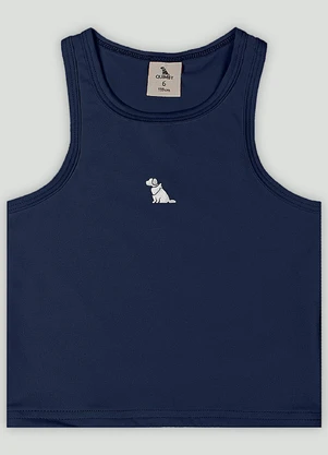 Conjunto Infantil com Regata e Saia Quimby Azul - QUIMBY