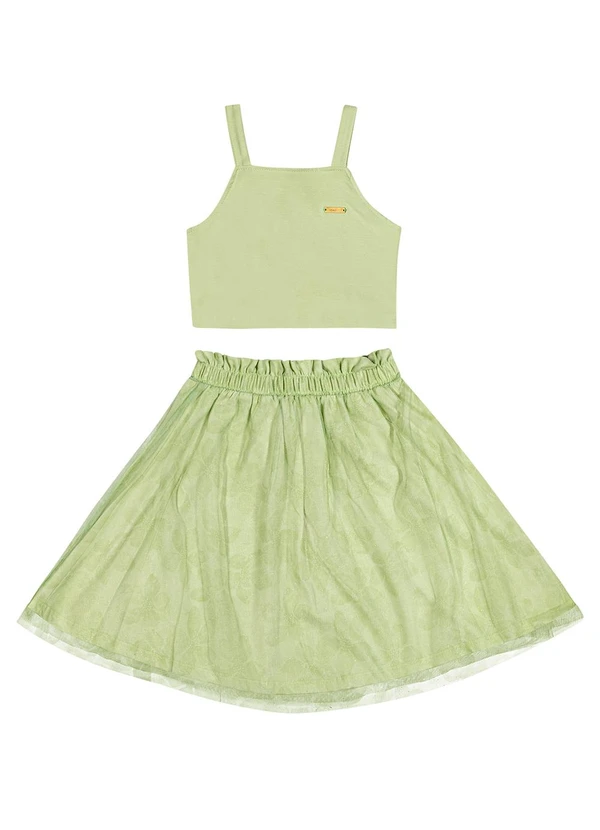 Colorittá - Conjunto Infantil  com Saia Colorittá Verde 1