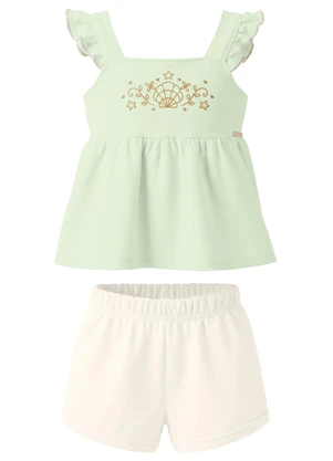Mundi - Conjunto Infantil Conchas e Estrelas Verde - MUNDI
