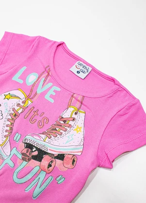 Turminha - Conjunto Infantil Cotton Rosa - TURMINHA