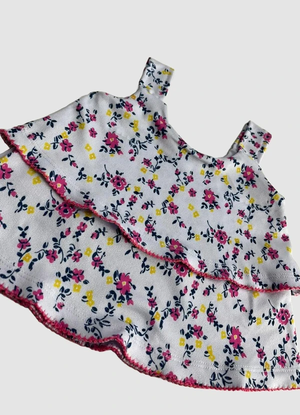 Turminha - Conjunto Infantil Crepe Flores Rosa 3