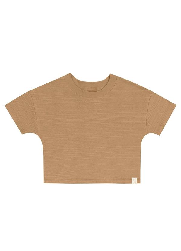 Quimby - Conjunto Infantil Cropped e Short Marrom 3