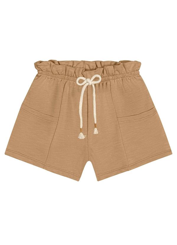 Quimby - Conjunto Infantil Cropped e Short Marrom 4