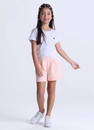 Vida Costeira - Conjunto Infantil Cropped Transpassado Branco - VIDA COSTEIRA