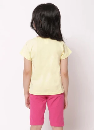 Torra - Conjunto Infantil Curto com Borboletas Amarelo - TORRA