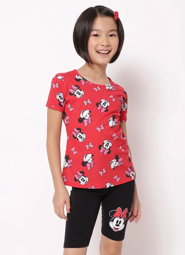 Torra - Conjunto Infantil Curto Minnie Vermelho