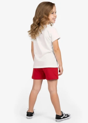 Select - Conjunto Infantil Curto Verão Menina Bege - SELECT