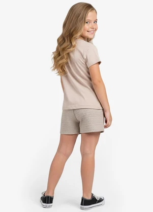 Select - Conjunto Infantil Curto Verão Menina Marrom - SELECT