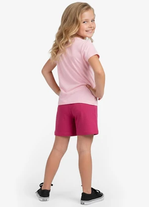 Select - Conjunto Infantil Curto Verão Menina Rosa - SELECT