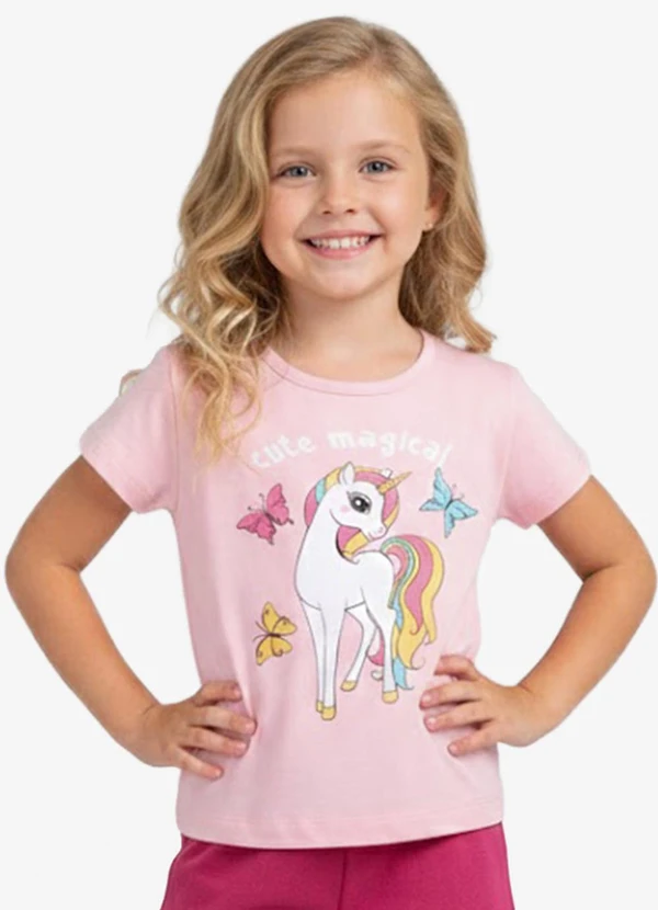 Select - Conjunto Infantil Curto Verão Menina Rosa 3