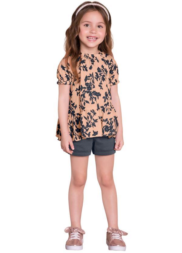 Milon - Conjunto Infantil de Menina Laranja