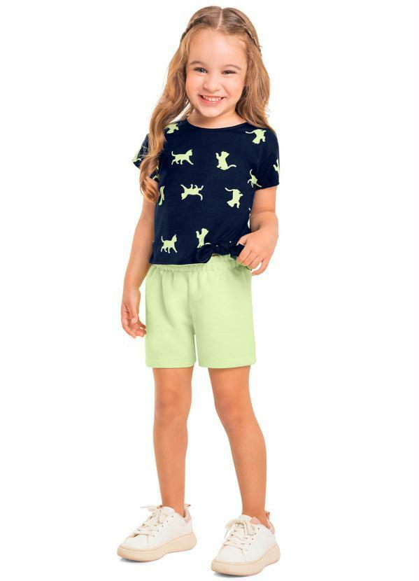 Kyly - Conjunto Infantil de Menina Marinho