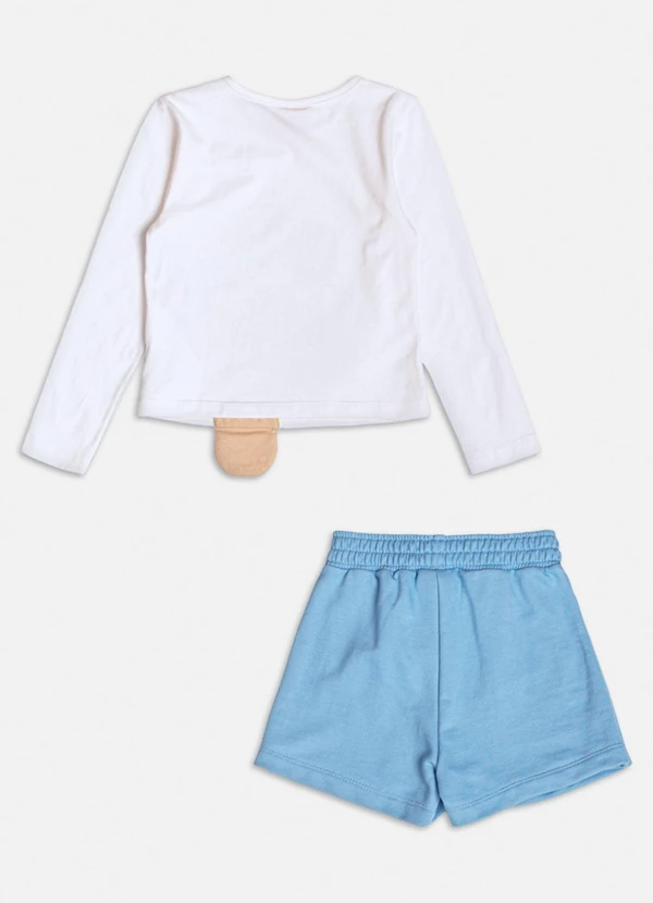 Momi - Conjunto Infantil de Ursinha de Moletom Azul 5