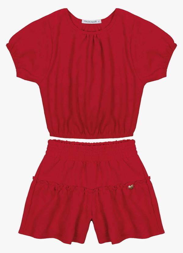 Trick Nick - Conjunto Infantil em Air Flow Vermelho