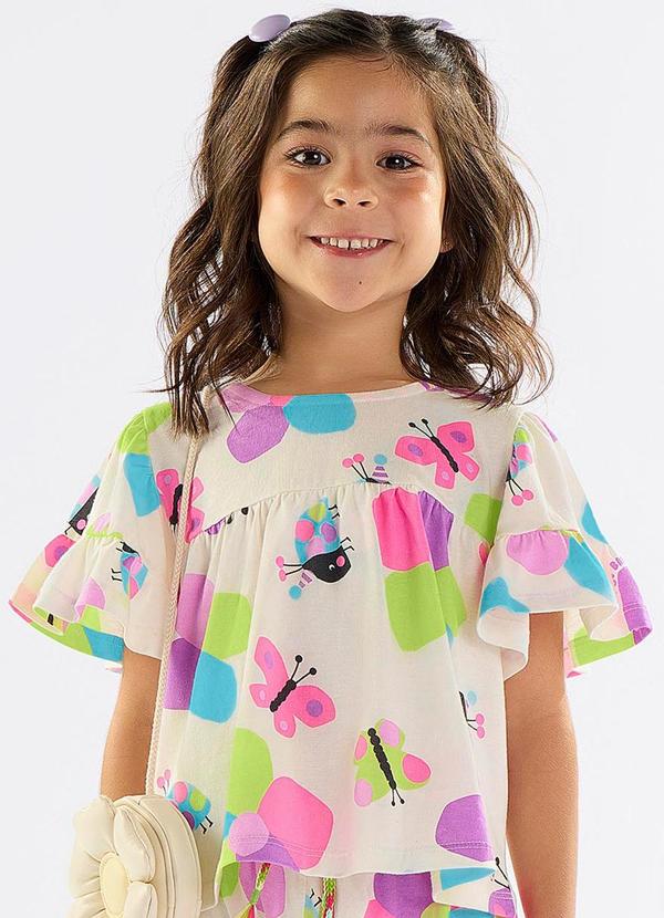 Up Baby - Conjunto Infantil em Meia Malha Bege