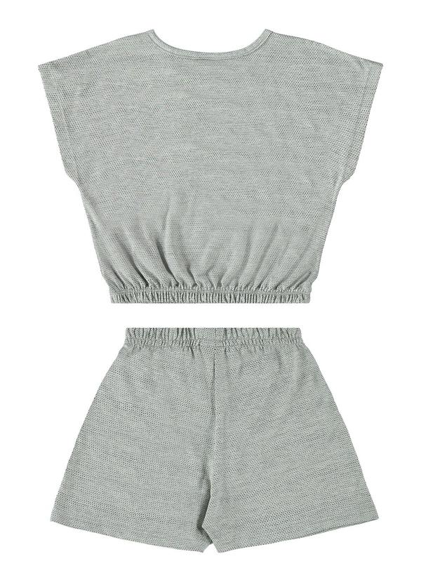 Guloseima - Conjunto Infantil em Meia Malha Cinza 2