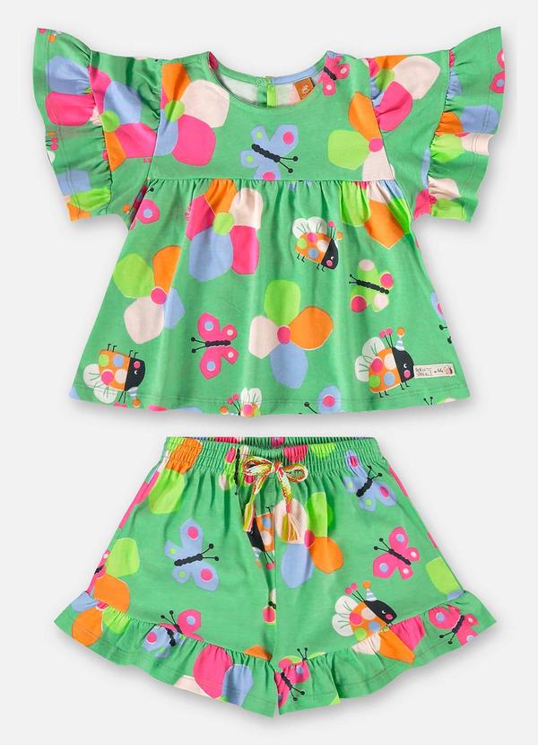 Up Baby - Conjunto Infantil em Meia Malha Verde 3