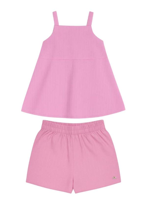 Milli e Nina - Conjunto Infantil em Tecido Tenerife Roxo 1