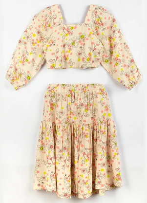 Bugbee - Conjunto Infantil em Viscose Multicolorido - BUGBEE
