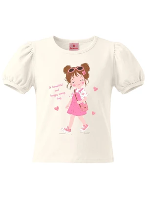 Brandili - Conjunto Infantil Estampa Meninas Bege - BRANDILI