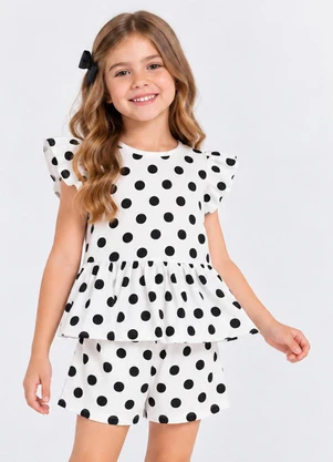 Select - Conjunto Infantil Estampado Branco - SELECT