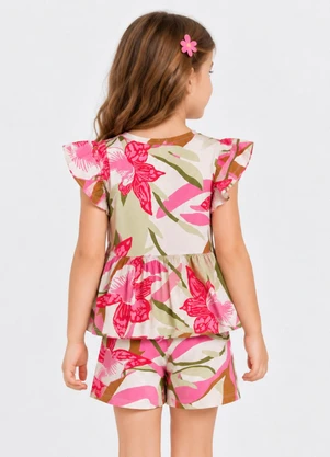 Select - Conjunto Infantil Estampado Rosa - SELECT