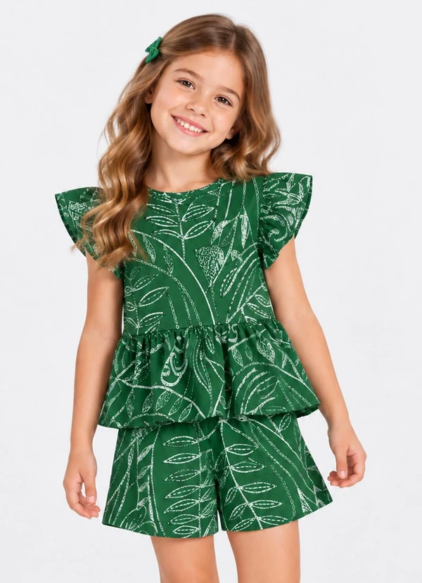 Select - Conjunto Infantil Estampado Verde