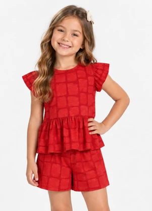 Select - Conjunto Infantil Estampado Vermelho - SELECT