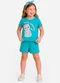Select - Conjunto Infantil Feminino Marrom - variação: Azul
