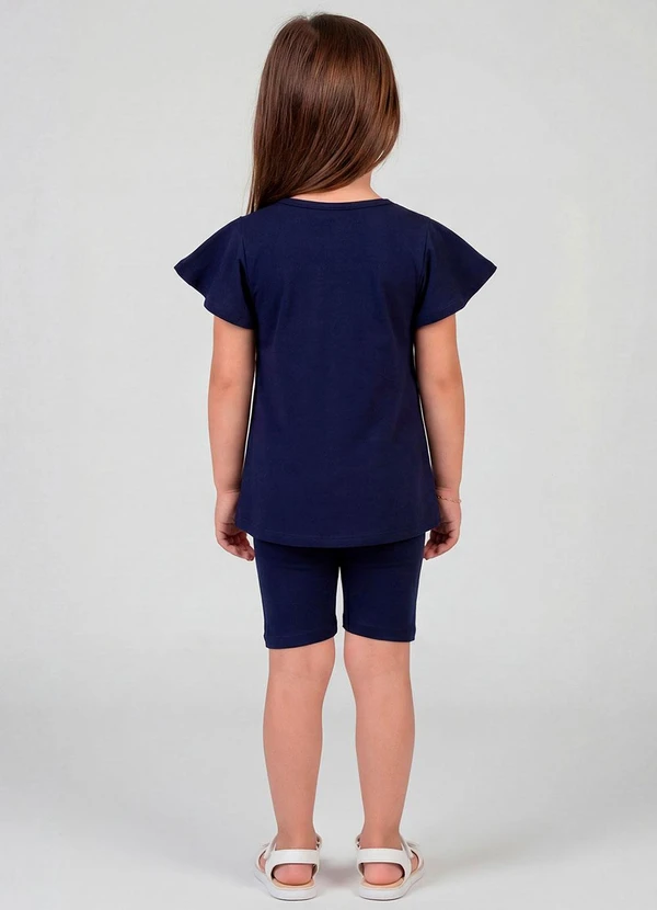 Select - Conjunto Infantil Feminino Blusa e Ciclista Azul 2