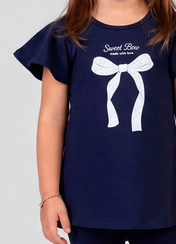 Select - Conjunto Infantil Feminino Blusa e Ciclista Azul 3