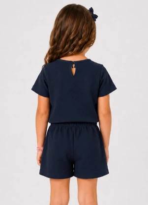 Select - Conjunto Infantil Feminino Blusa e Short Azul - SELECT