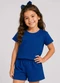 Select - Conjunto Feminino Blusa e Short Vermelho - variação: Azul