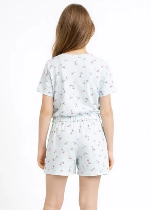 Select - Conjunto Infantil Feminino Blusa e Short Bege - SELECT