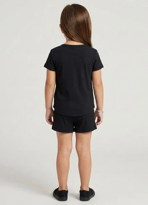 Select - Conjunto Infantil Feminino Blusa e Short Preto - SELECT