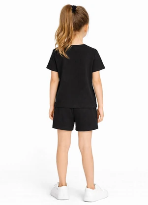 Select - Conjunto Infantil Feminino Blusa e Short Preto - SELECT