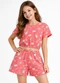 Select - Conjunto Infantil Feminino Blusa e Short Preto - variação: Rosa